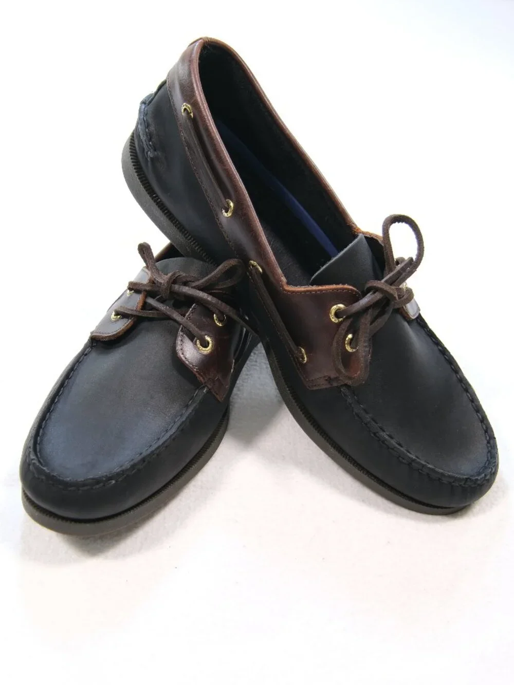 Sperry Top-Sider Authentic Original Boat Shoes two-tone black brown leather